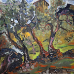 Olive Orchard at Dusk