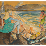 Beach Scene with Figures