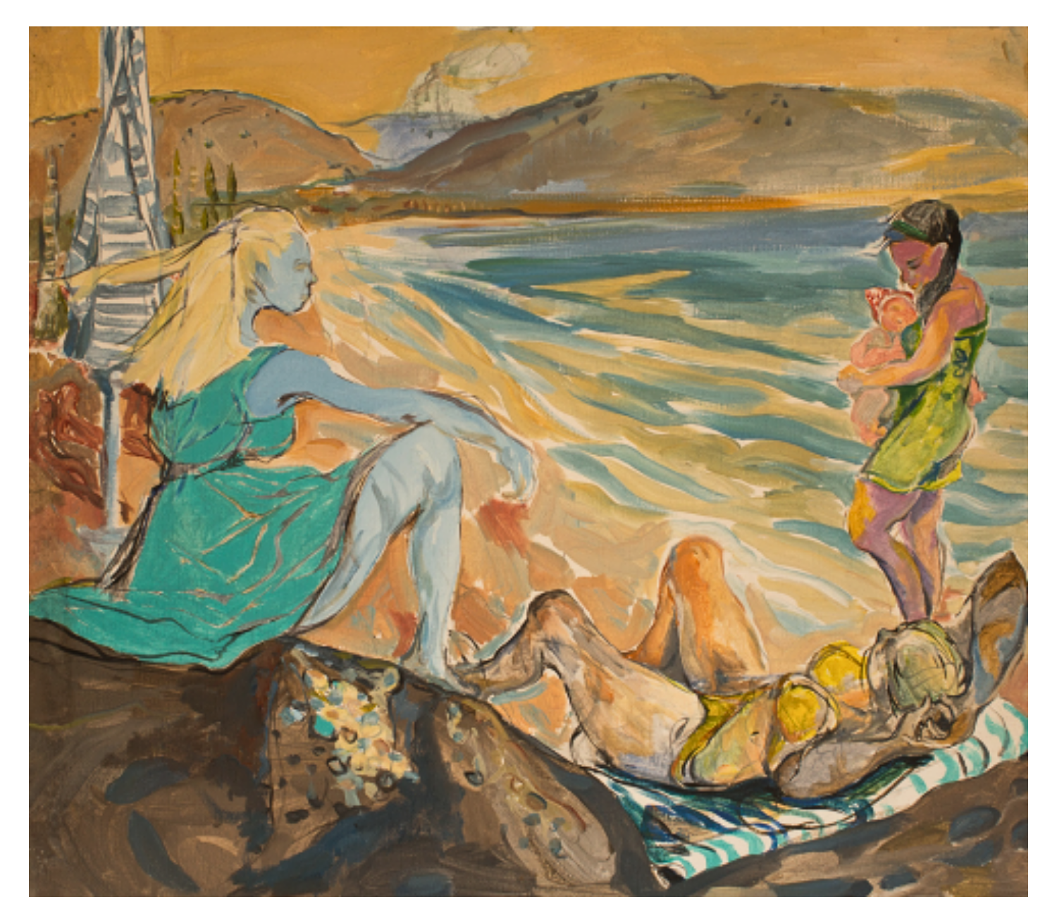 Beach Scene with Figures