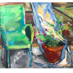 Interior Still Life with Green Chair