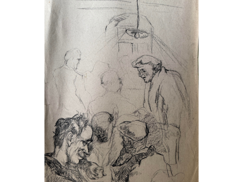 Men in Conversation-Sketch