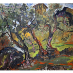 Olive Orchard at Dusk