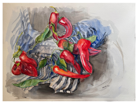 Still Life with Red Peppers