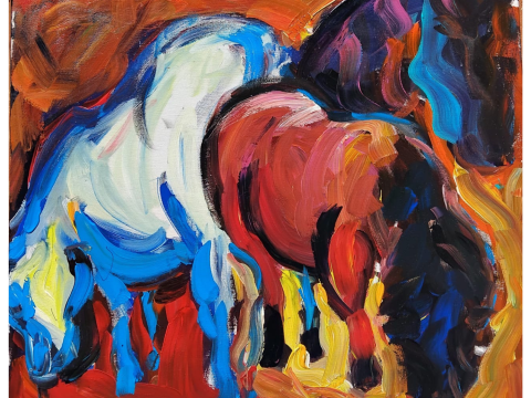 The horses