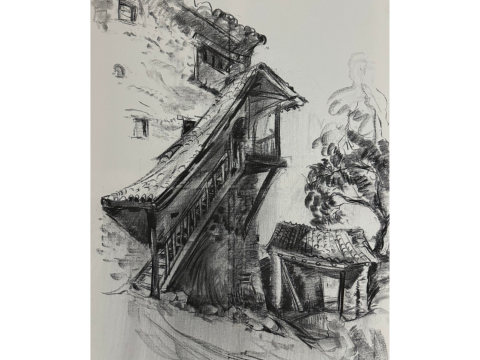 Traditional Architecture with Stairs