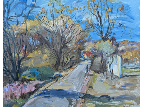 Village Road Reflection