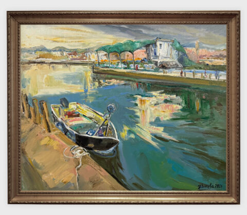 The painting represented in a gold frame.