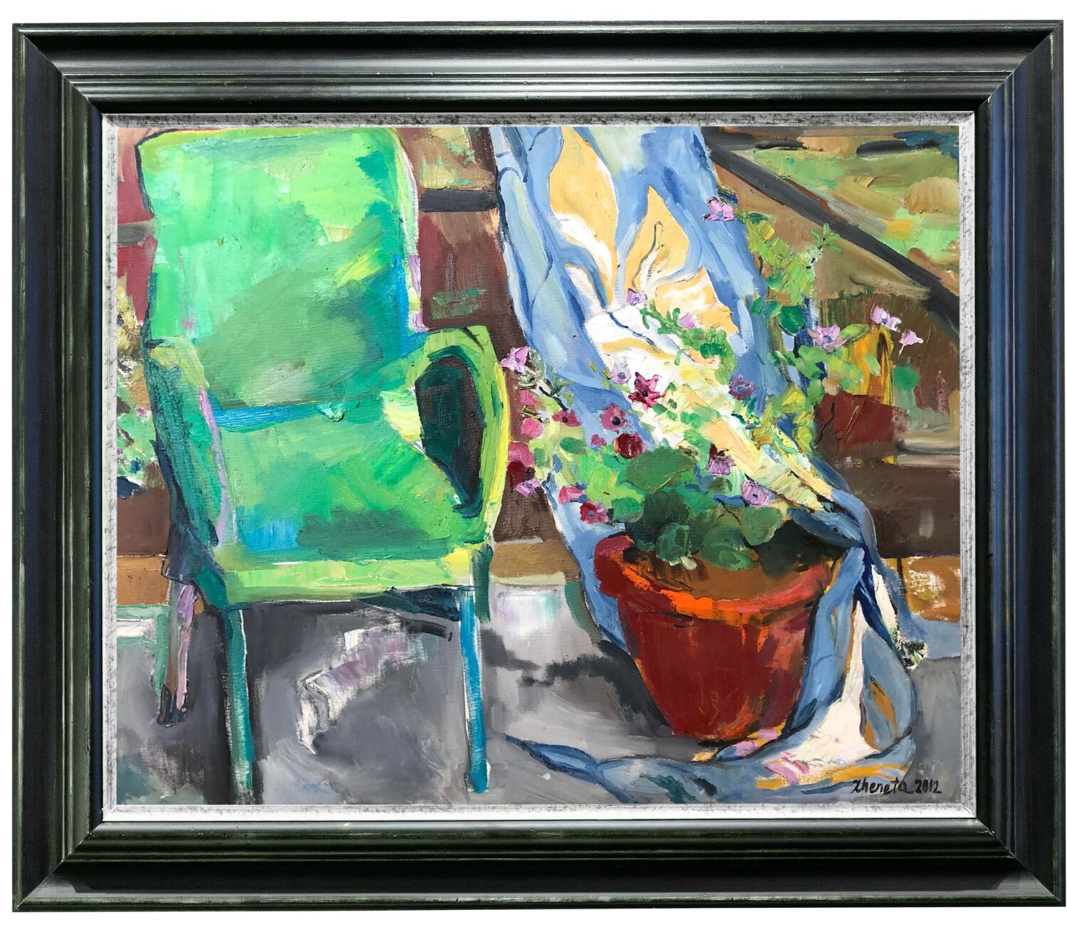 Interior Still Life with Green Chair