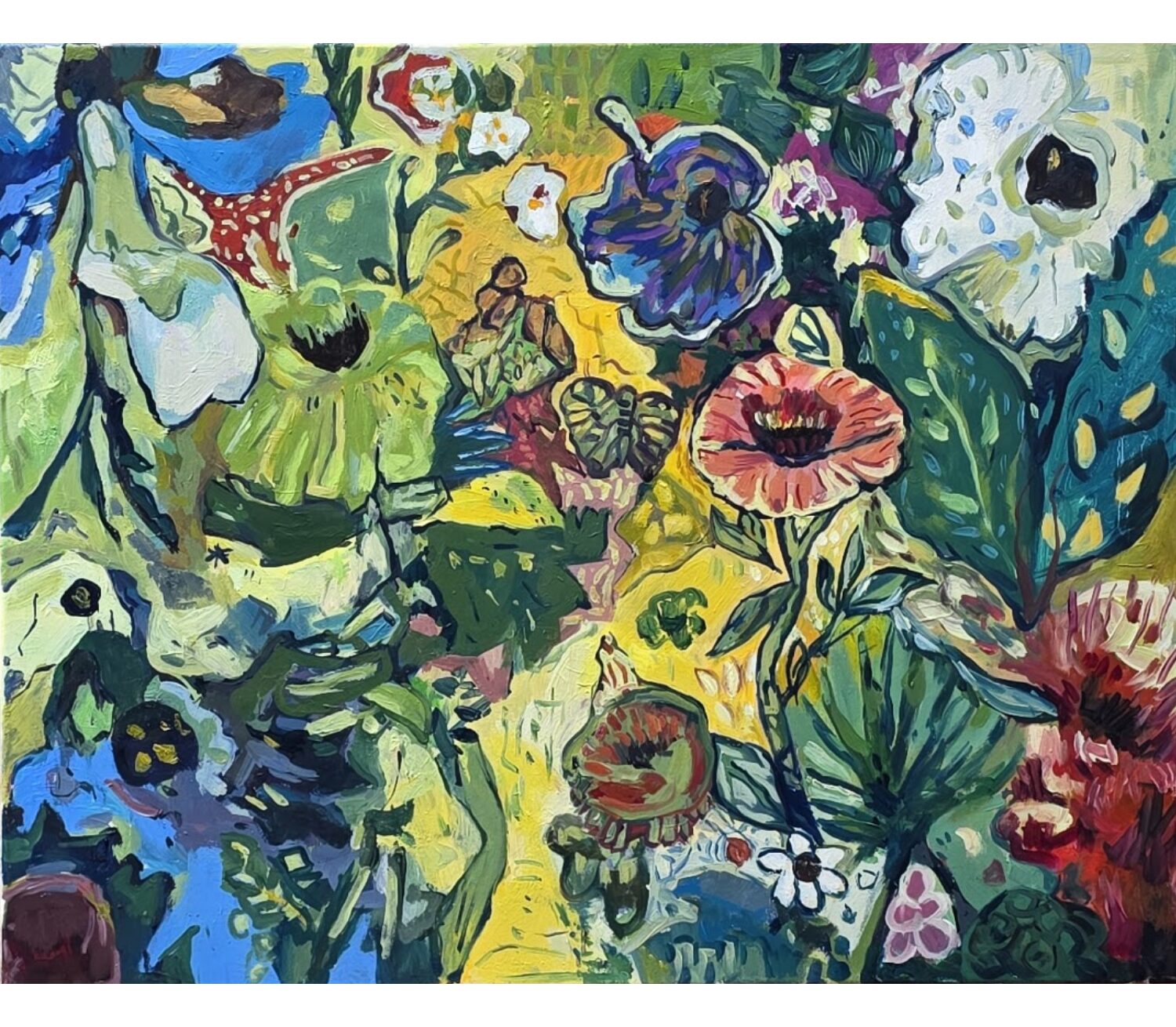 The painting titled Modern Spring by Besnik Ajazi.